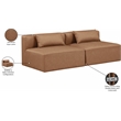 Meridian Furniture Cube Brown Vegan Leather 2-Pc. Modular Sofa