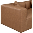 Meridian Furniture Cube Brown Vegan Leather 2-Pc. Modular Sofa
