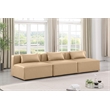 Meridian Furniture Cube Tan Vegan Leather 3-Pc. Modular Sofa