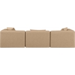 Meridian Furniture Cube Tan Vegan Leather 3-Pc. Modular Sofa