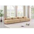 Meridian Furniture Cube Tan Vegan Leather 4-Pc. Modular Sofa