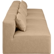 Meridian Furniture Cube Tan Vegan Leather 4-Pc. Modular Sofa