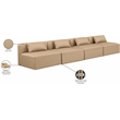 Meridian Furniture Cube Tan Vegan Leather 4-Pc. Modular Sofa