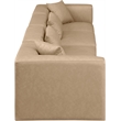 Meridian Furniture Cube Tan Vegan Leather 4-Pc. Modular Sofa
