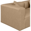 Meridian Furniture Cube Tan Vegan Leather 4-Pc. Modular Sofa