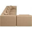 Meridian Furniture Cube Tan Vegan Leather 5-Pc. L-Shaped Modular Sectional
