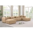 Meridian Furniture Cube Tan Vegan Leather 6-Pc. U-Shaped Modular Sectional