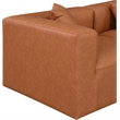 Meridian Furniture Cube Cognac Vegan Leather 5-Pc. L-Shaped Modular Sectional