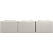 Meridian Furniture Cube Cream Vegan Leather 3-Pc. Modular Sofa