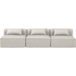Meridian Furniture Cube Cream Vegan Leather 3-Pc. Modular Sofa
