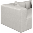 Meridian Furniture Cube Cream Vegan Leather 4-Pc. L-Shaped Modular Sectional