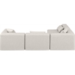 Meridian Furniture Cube Cream Vegan Leather 4-Pc. L-Shaped Modular Sectional