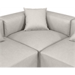 Meridian Furniture Cube Cream Vegan Leather 4-Pc. L-Shaped Modular Sectional
