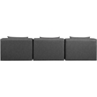 Meridian Furniture Cube Charcoal Grey Vegan Leather 3-Pc. Modular Sofa