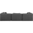Meridian Furniture Cube Charcoal Grey Vegan Leather 3-Pc. Modular Sofa
