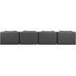 Meridian Furniture Cube Charcoal Grey Vegan Leather 4-Pc. Modular Sofa