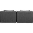 Meridian Furniture Cube Charcoal Grey Vegan Leather 2-Pc. Modular Sofa