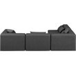 Meridian Furniture Cube Grey Vegan Leather 4-Pc. L-Shaped Modular Sectional