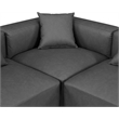 Meridian Furniture Cube Grey Vegan Leather 5-Pc. L-Shaped Modular Sectional