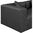 Meridian Furniture Cube Grey Vegan Leather 5-Pc. L-Shaped Modular Sectional