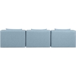 Meridian Furniture Cube Light Blue Vegan Leather 3-Pc. Modular Sofa