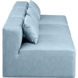 Meridian Furniture Cube Light Blue Vegan Leather 3-Pc. Modular Sofa