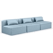 Meridian Furniture Cube Light Blue Vegan Leather 3-Pc. Modular Sofa
