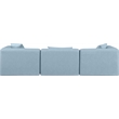 Meridian Furniture Cube Light Blue Vegan Leather 3-Pc. Modular Sofa