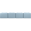 Meridian Furniture Cube Light Blue Vegan Leather 4-Pc. Modular Sofa