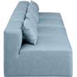 Meridian Furniture Cube Light Blue Vegan Leather 4-Pc. Modular Sofa
