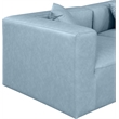 Meridian Furniture Cube Light Blue Vegan Leather 4-Pc. Modular Sofa