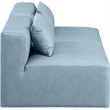 Meridian Furniture Cube Light Blue Vegan Leather 2-Pc. Modular Sofa