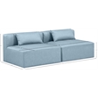 Meridian Furniture Cube Light Blue Vegan Leather 2-Pc. Modular Sofa