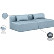 Meridian Furniture Cube Light Blue Vegan Leather 2-Pc. Modular Sofa