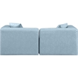 Meridian Furniture Cube Light Blue Vegan Leather 2-Pc. Modular Sofa