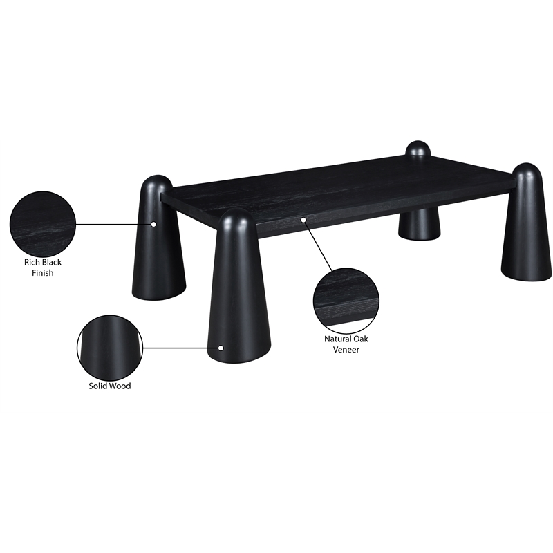Meridian Furniture Wyndham Black Coffee Table