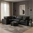 Meridian Furniture Comfy Black Vegan Leather 4-Pc. Modular Sectional