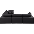 Meridian Furniture Comfy Black Vegan Leather 4-Pc. Modular Sectional