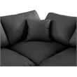 Meridian Furniture Comfy Black Vegan Leather 4-Pc. Modular Sectional