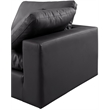 Meridian Furniture Comfy Black Vegan Leather 4-Pc. Modular Sectional