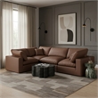 Meridian Furniture Comfy Brown Vegan Leather 4-Pc. Modular Sectional