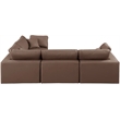 Meridian Furniture Comfy Brown Vegan Leather 4-Pc. Modular Sectional