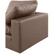 Meridian Furniture Comfy Brown Vegan Leather 4-Pc. Modular Sectional