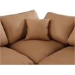 Meridian Furniture Comfy Cognac Vegan Leather 4-Pc. Modular Sectional
