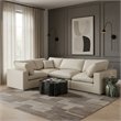 Meridian Furniture Comfy Cream Vegan Leather 4-Pc. Modular Sectional