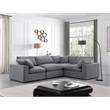 Meridian Furniture Comfy Grey Velvet 4-Pc. Modular Sectional