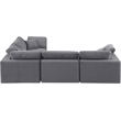 Meridian Furniture Comfy Grey Velvet 4-Pc. Modular Sectional