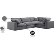 Meridian Furniture Comfy Grey Velvet 4-Pc. Modular Sectional