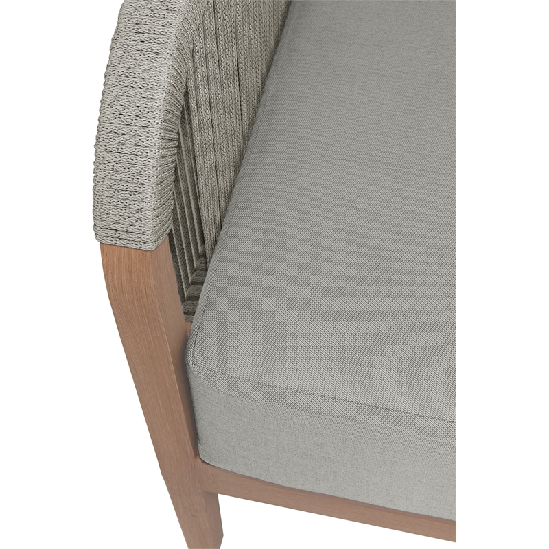 Meridian Furniture Maui Grey Resilient Fabric Outdoor Patio Sofa