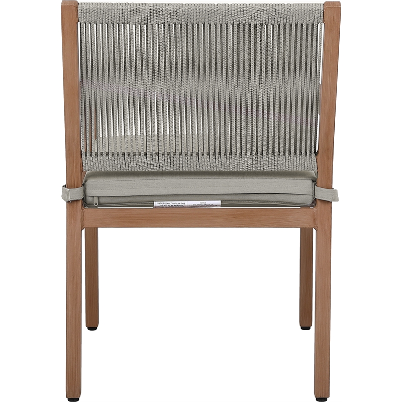 Meridian Furniture Maui Grey Outdoor Patio Dining Arm Chair (Set of 2)